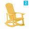 Flash Furniture White Poly Resin Adirondack Rocking Chairs, 2PK JJ-C14705-YLW-2-GG - alternate 10